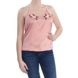 ROXY Womens Pink Camisole Spaghetti Strap V Neck Tank Top M